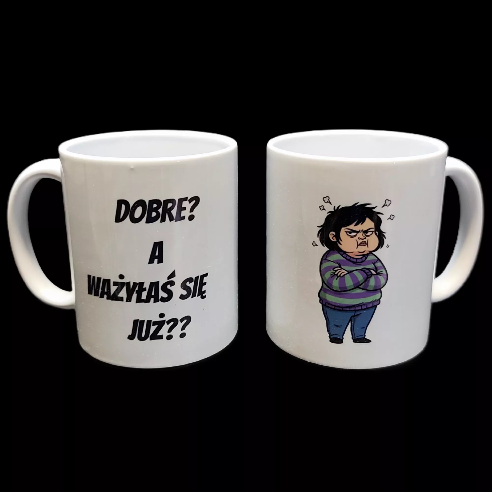 Kubek  ceramiczny z nadrukiem sublimacyjnym Dobre? A ważyłaś się już?
