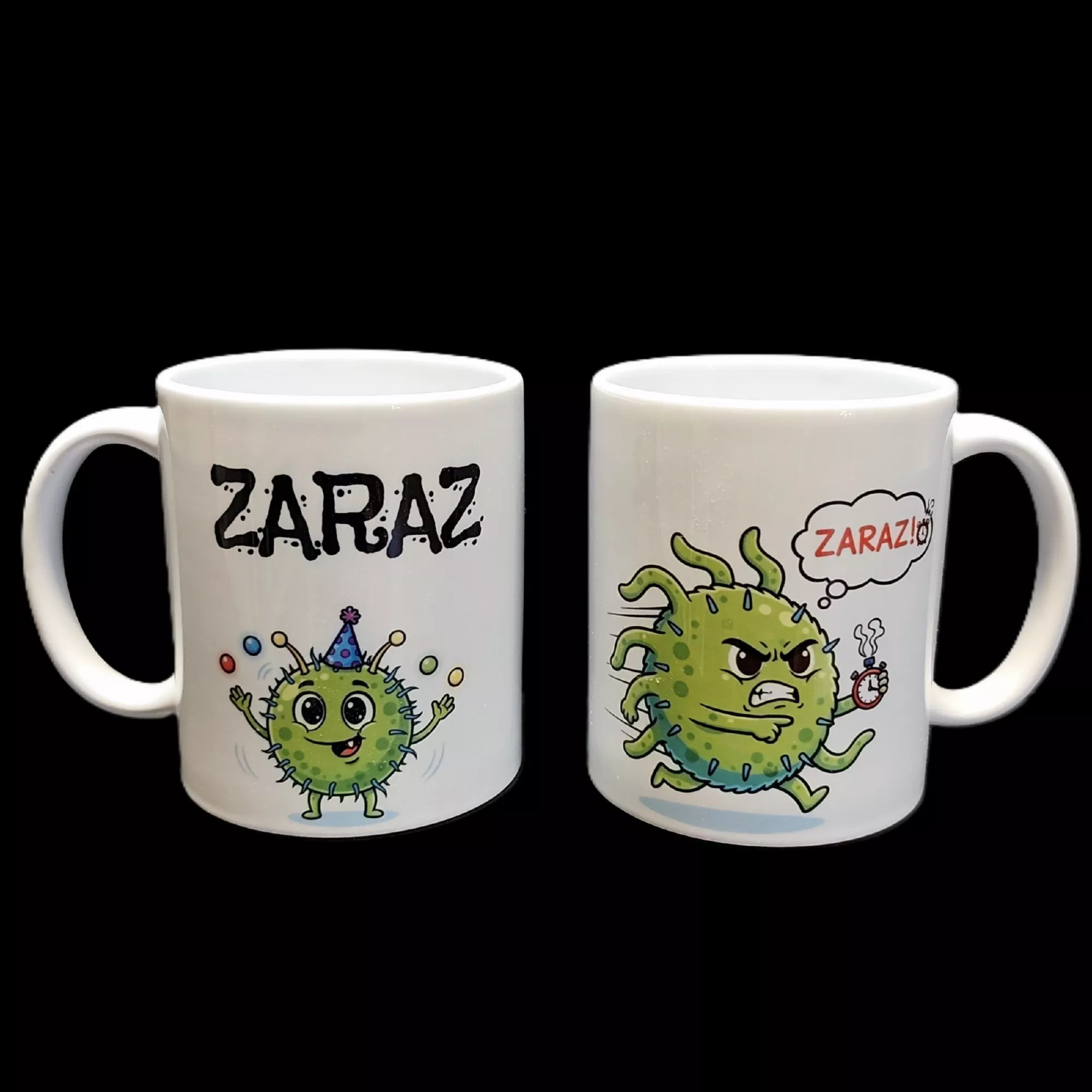 Kubek  ceramiczny z nadrukiem sublimacyjnym Zaraz.