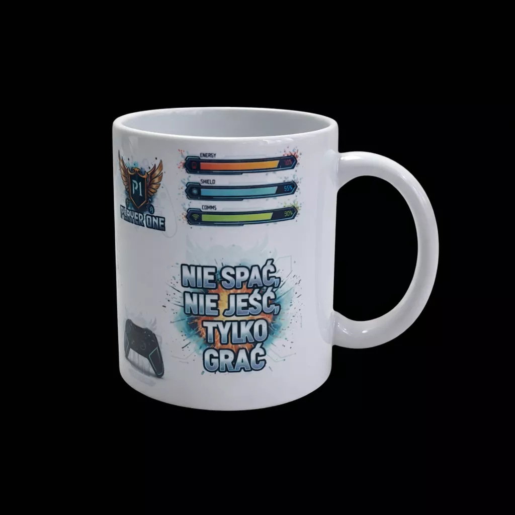 Kubek  ceramiczny z nadrukiem sublimacyjnym Kubek Gracza
