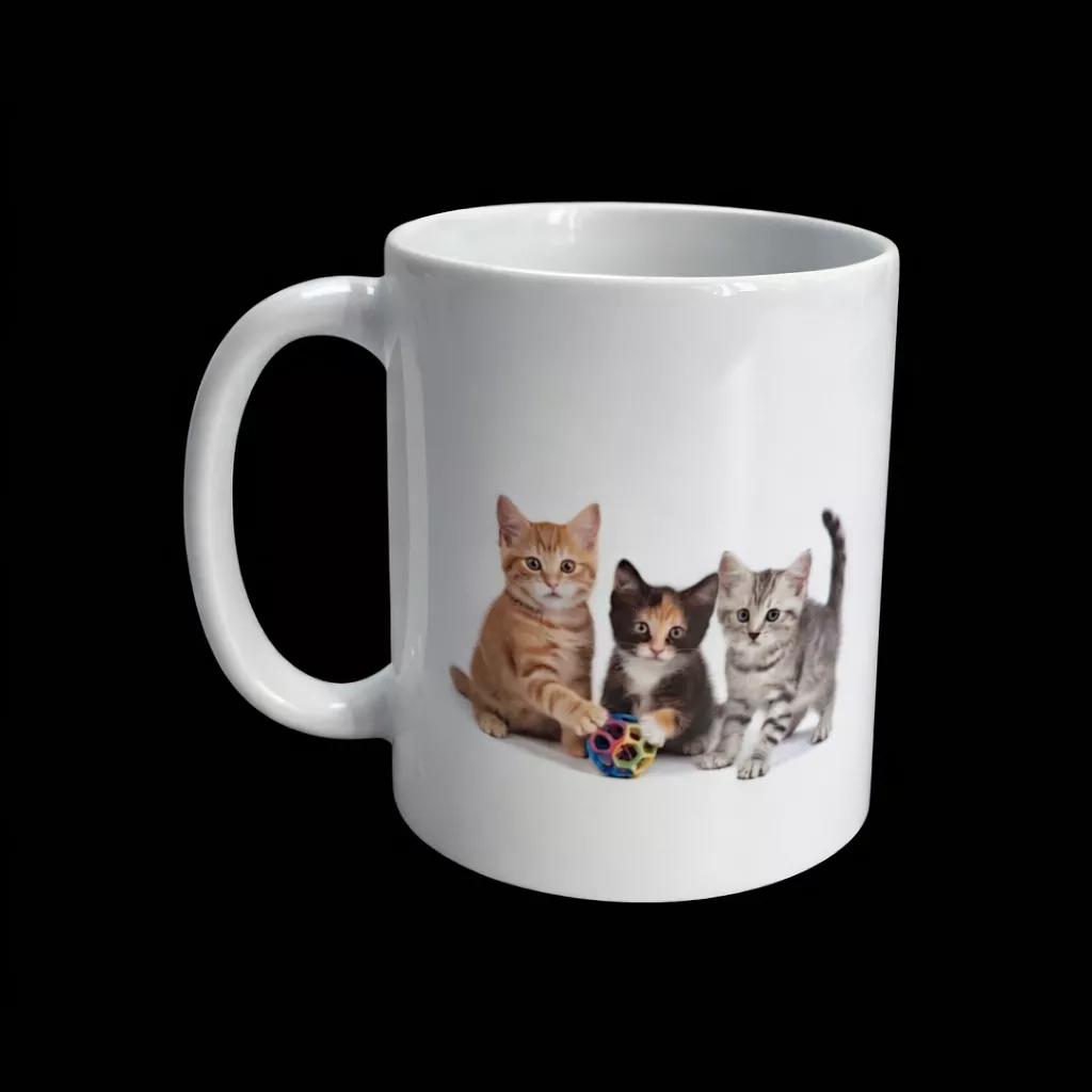 Kubek  ceramiczny z nadrukiem sublimacyjnym Kotki
