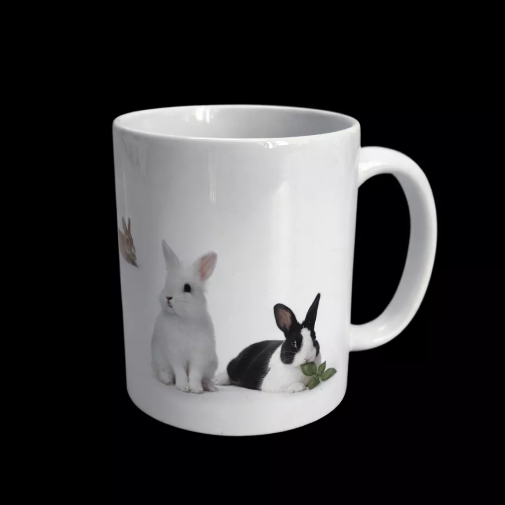 Kubek  ceramiczny z nadrukiem sublimacyjnym Króliki