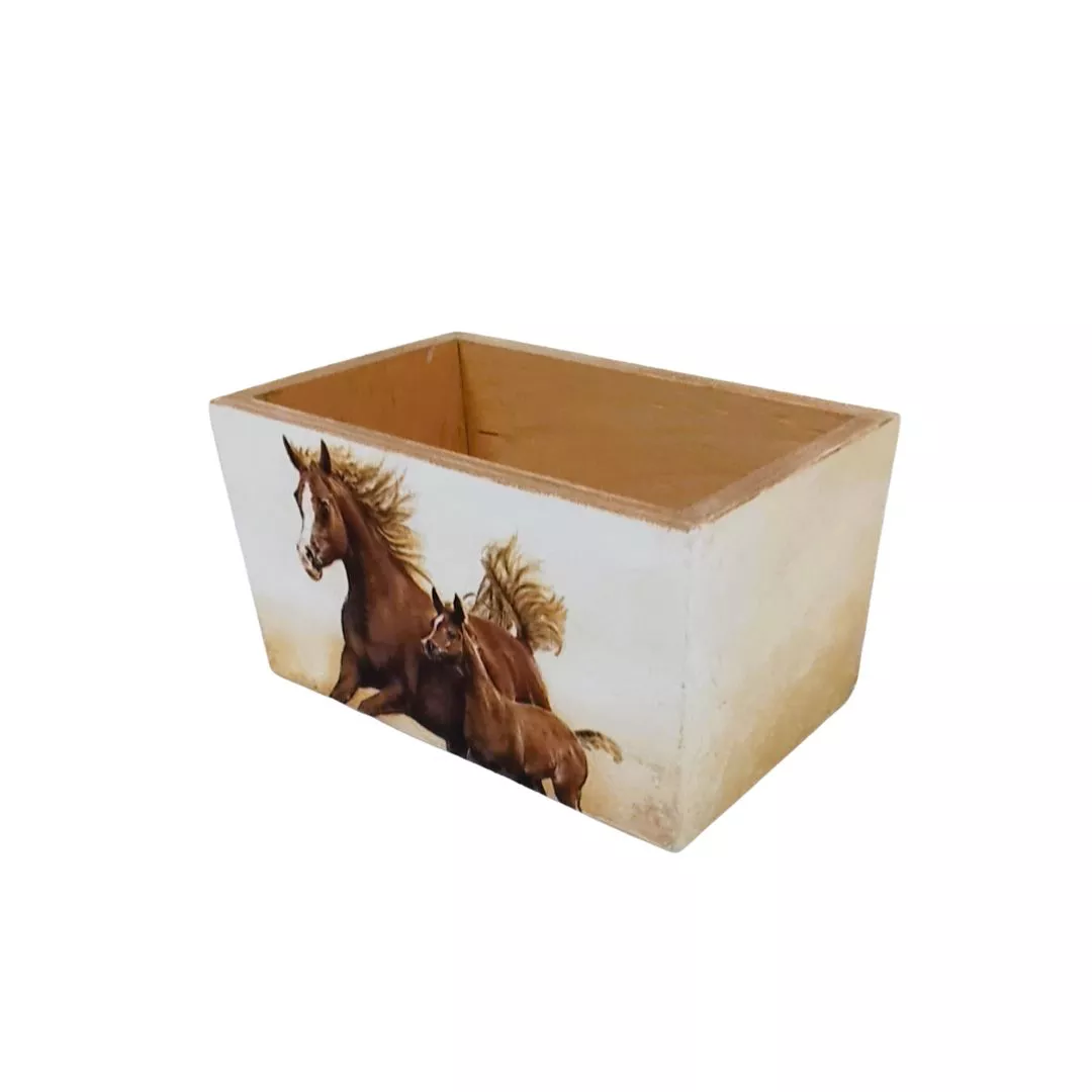Pudełko decoupage prostokąt konie