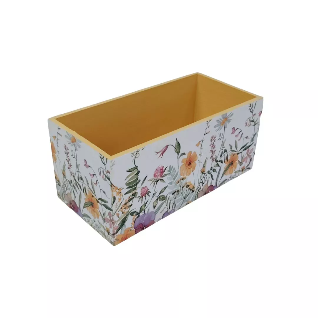 Pudełko decoupage prostokąt łąka kwietna